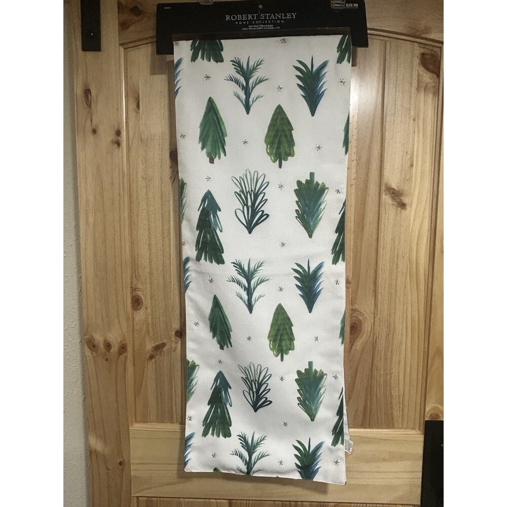 Robert Stanley Table Runner Christmas Trees 14” X 72” Christmas Trees NWT